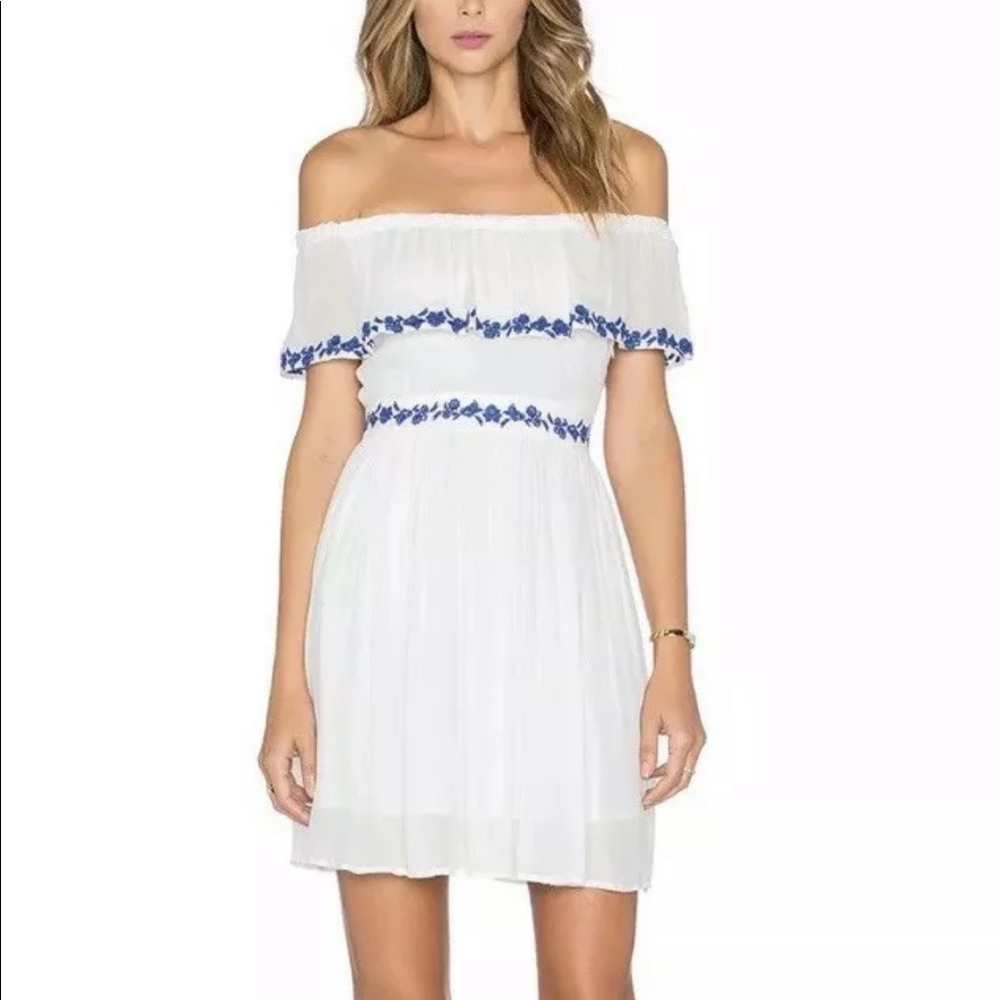 The Jersey Diaries White & Blue Pompeii Dress